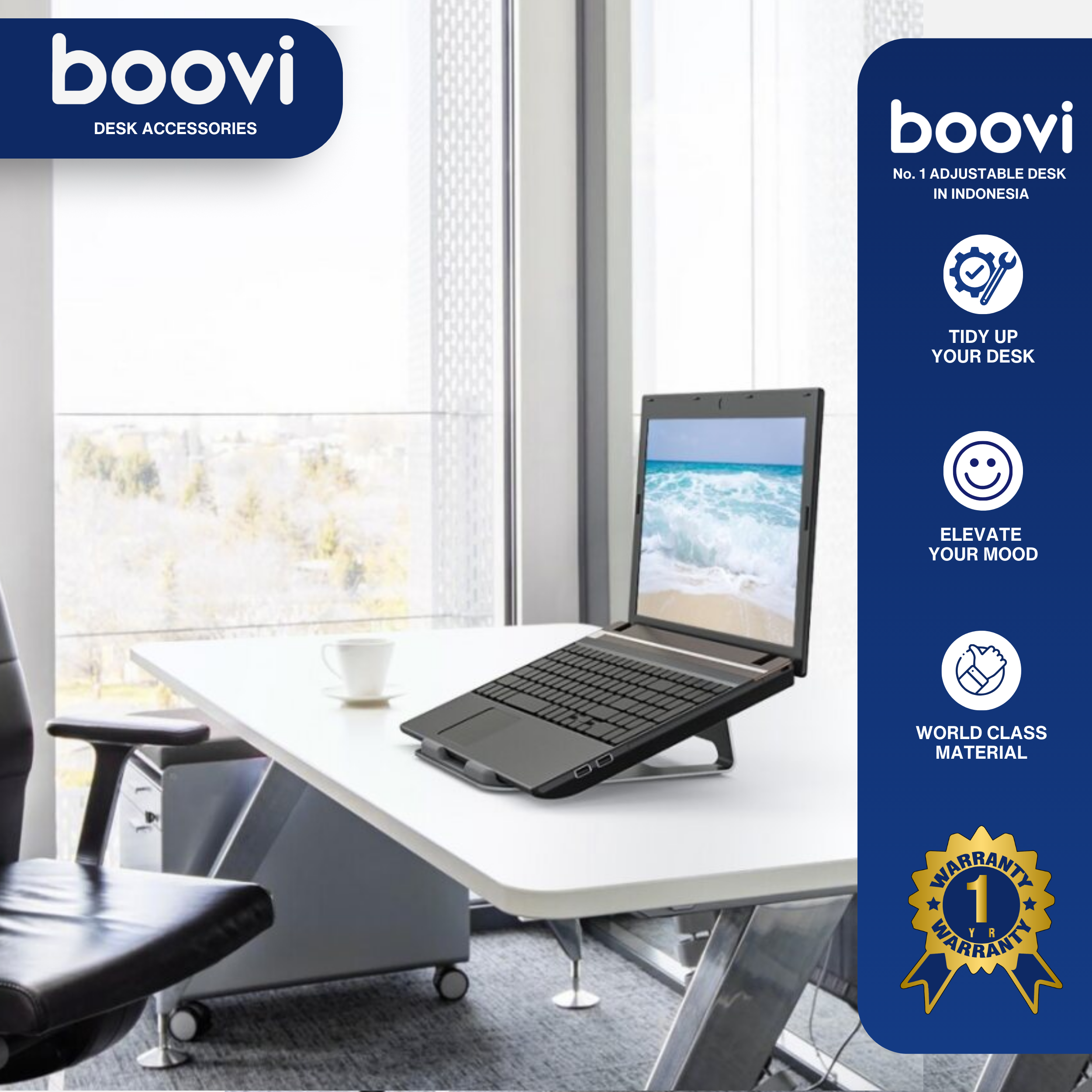 Boovi-DE015-Desk Accessories-Square-Standing Notebook-Creative