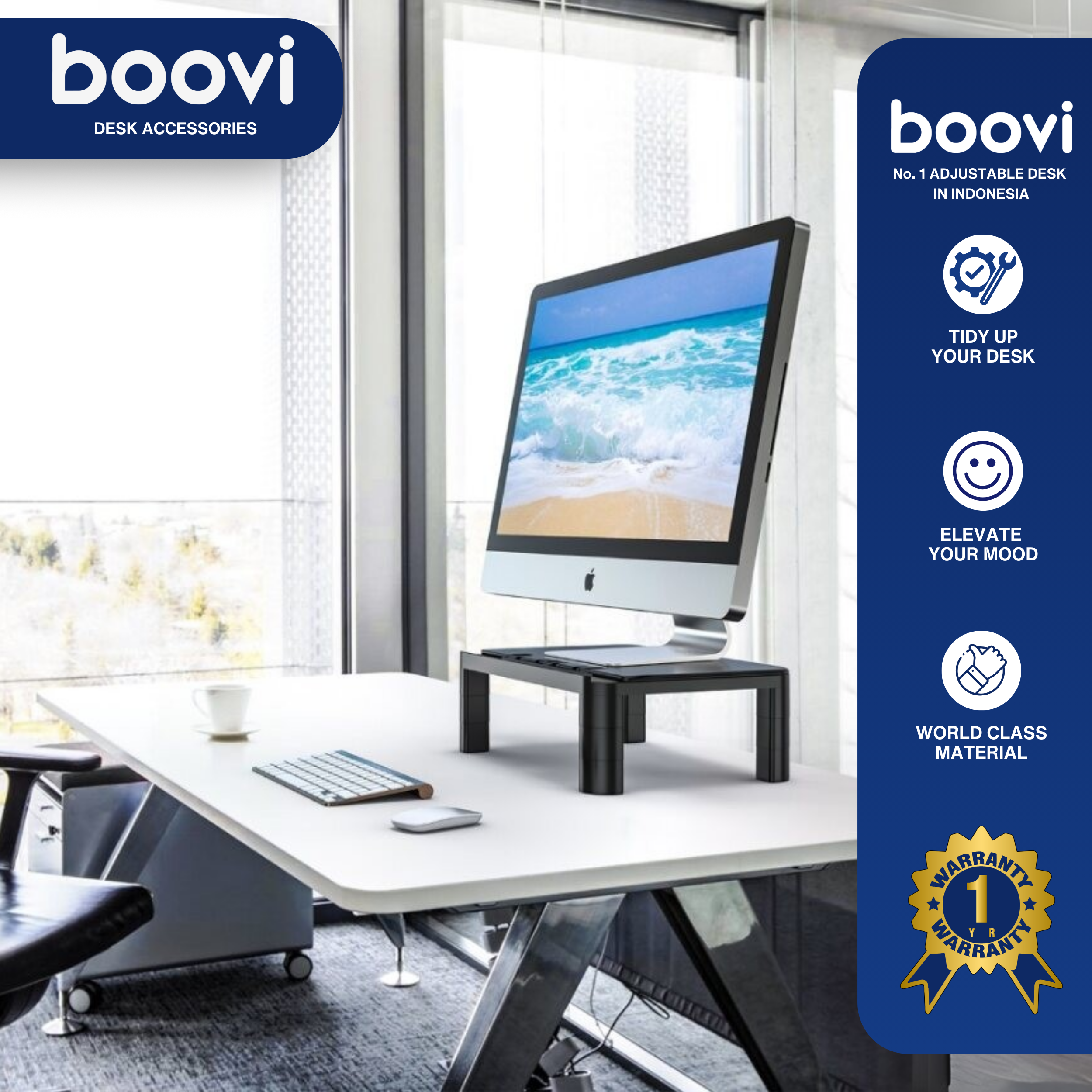 Boovi-DE017-Desk Accessories-Square-Standing Notebook-Rect Plus